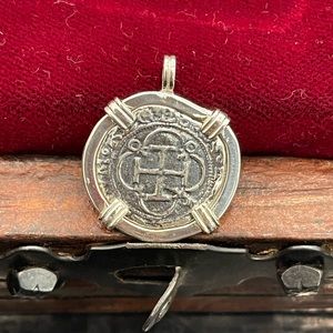 Atocha shipwreck treasure Mel fisher silver coin pendant